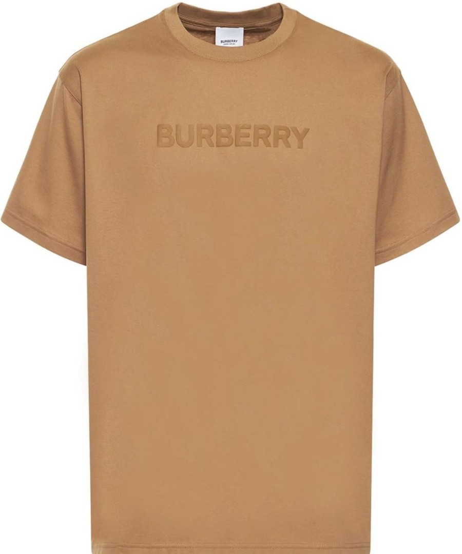 Heren Burberry | Burberry Cotton T-Shirt With Logo Print. This Product Contains Organic Cotton Bruin