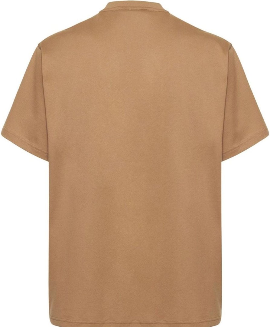 Heren Burberry | Burberry Cotton T-Shirt With Logo Print. This Product Contains Organic Cotton Bruin