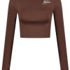 Dames Malelions | Malelions Women Sport Longsleeve Top - Mocha Bruin