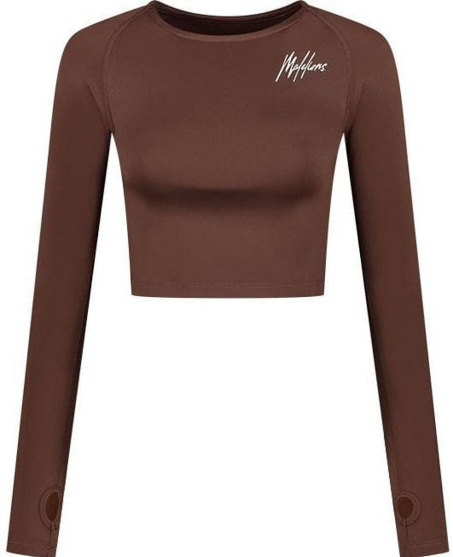 Dames Malelions | Malelions Women Sport Longsleeve Top - Mocha Bruin