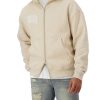 Heren Black Bananas | Black Bananas Arch Zip Hoody Beige