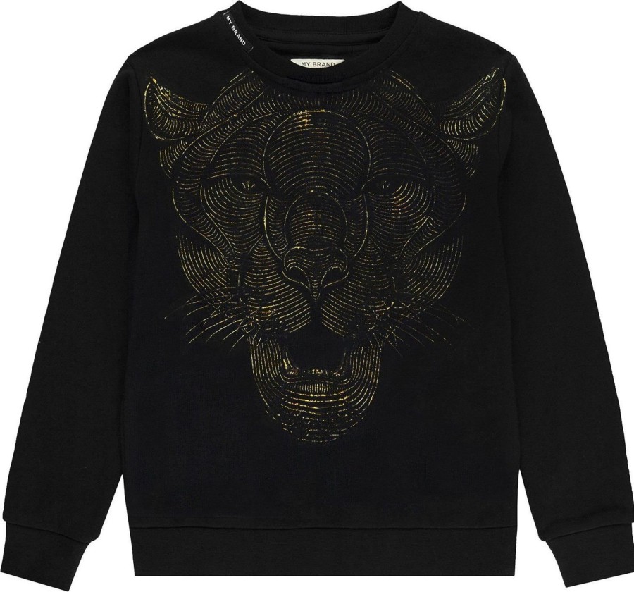 Kids My Brand Truien | My Brand Trouble Tiger Sweater Zwart