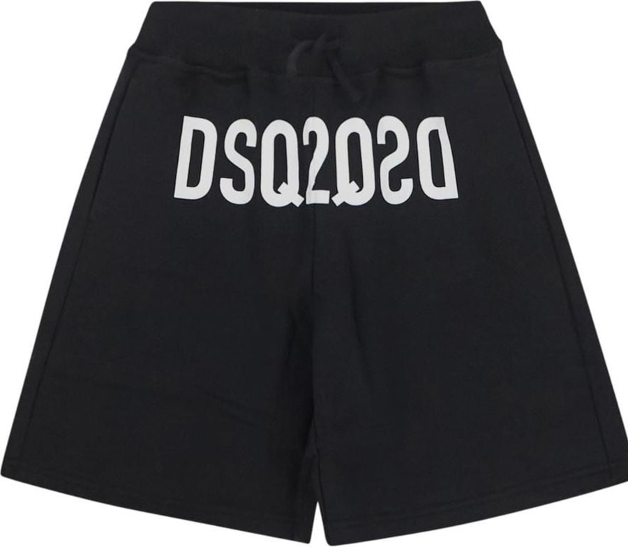 Kids Dsquared2 Shorts | Dsquared2 Cotton Sweatshorts Zwart