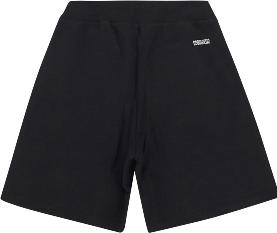 Kids Dsquared2 Shorts | Dsquared2 Cotton Sweatshorts Zwart