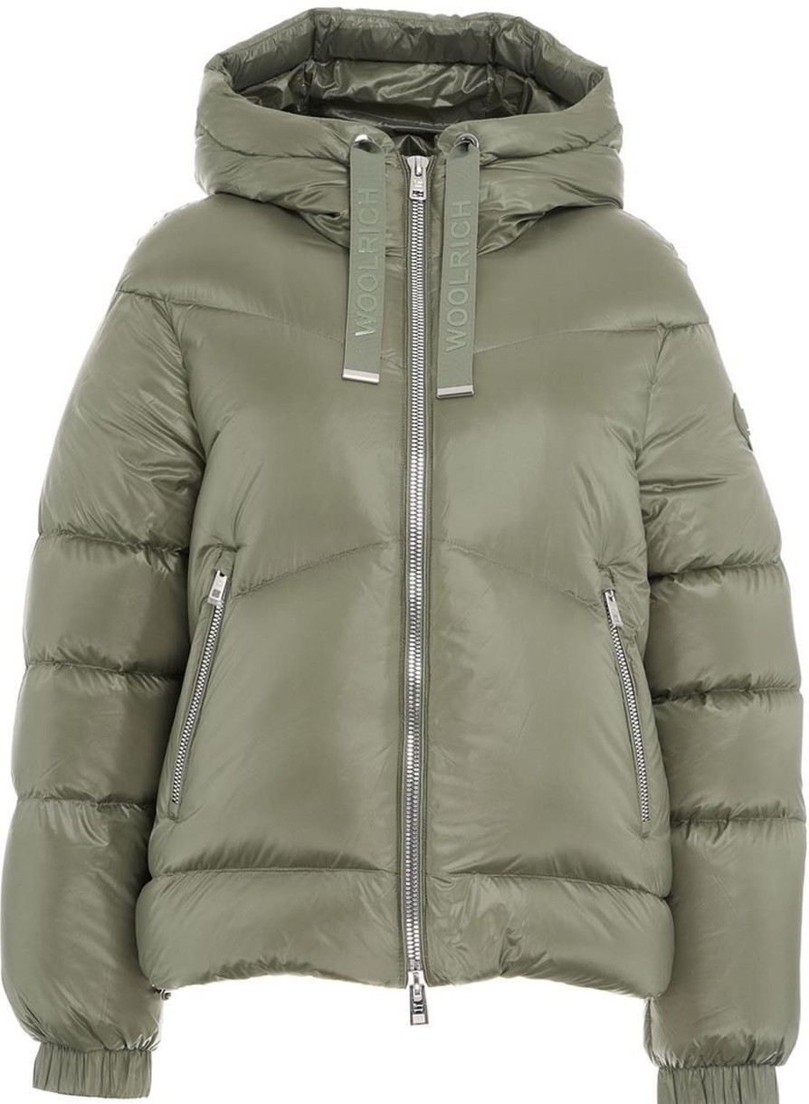 Dames Woolrich | Woolrich Puffer Jacket Quilted "Aliquippa" Bruin