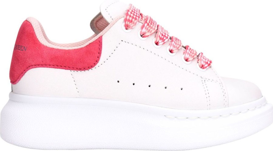 Kids Alexander McQueen Sneakers | Alexander Mcqueen Molly Sneaker White-Zalm Wit