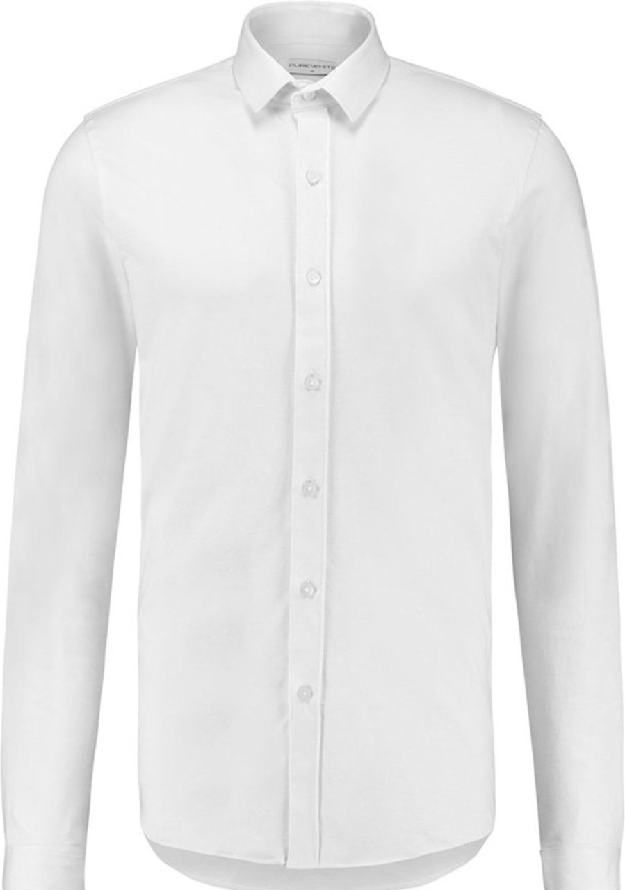 Heren Purewhite | Purewhite Essential Shirt Jersey - White Wit