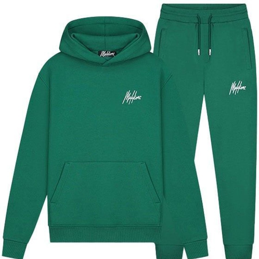 Heren Malelions | Malelions Signature Tracksuit - Dark Green Groen