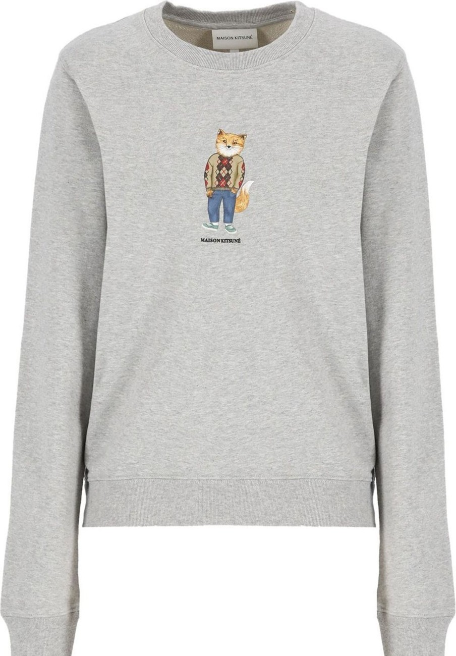 Dames Maison Kitsuné | Maison Kitsune Maison Kitsune' Sweaters Grey Grey Zwart