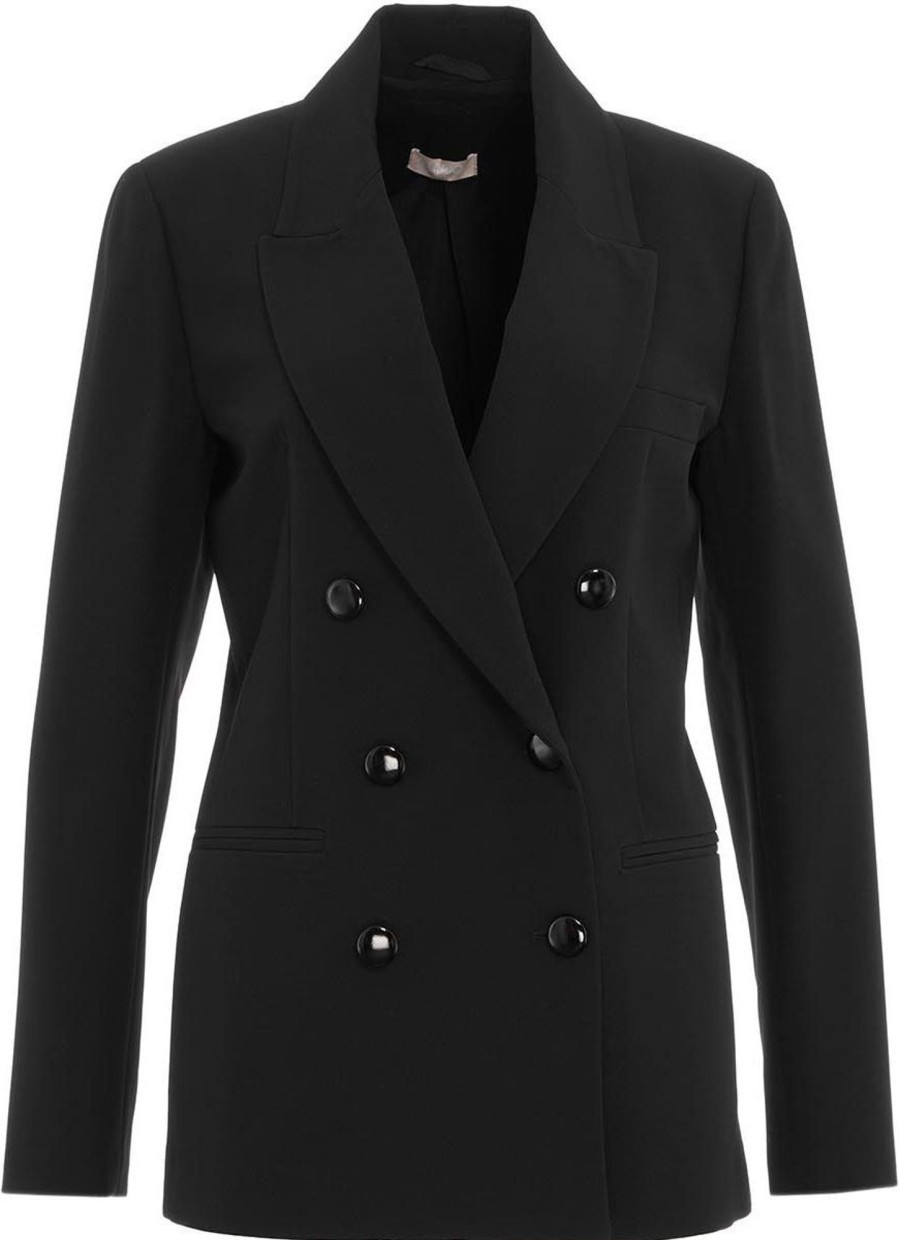 Dames Liu Jo | Liu Jo Blazer Double Breasted Black Zwart