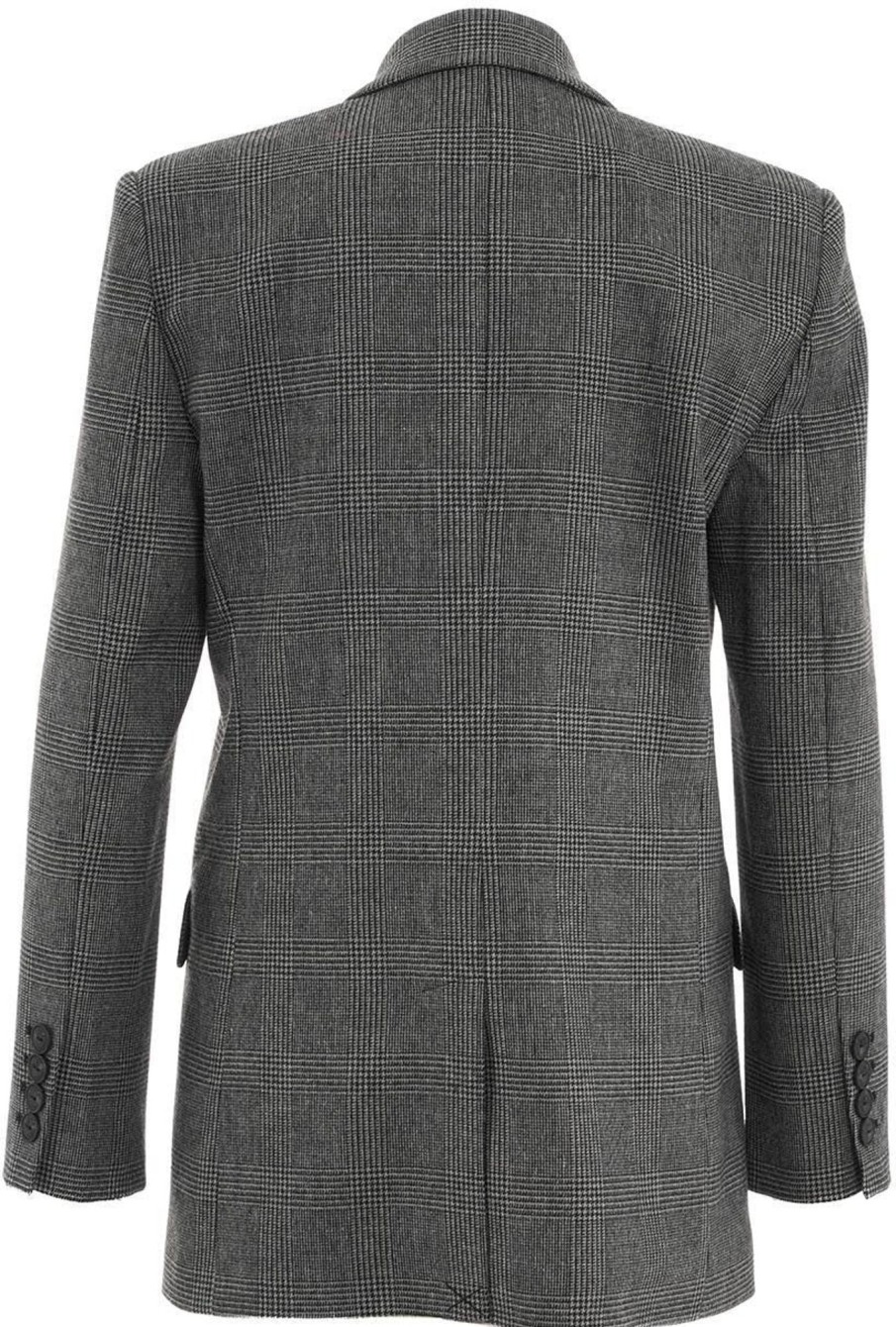 Dames Pinko | Pinko Houndstooth Pattern Blazer Zwart