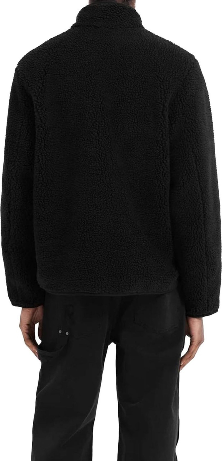 Heren Represent | Represent Fleece Zip Through - Jet Black Zwart