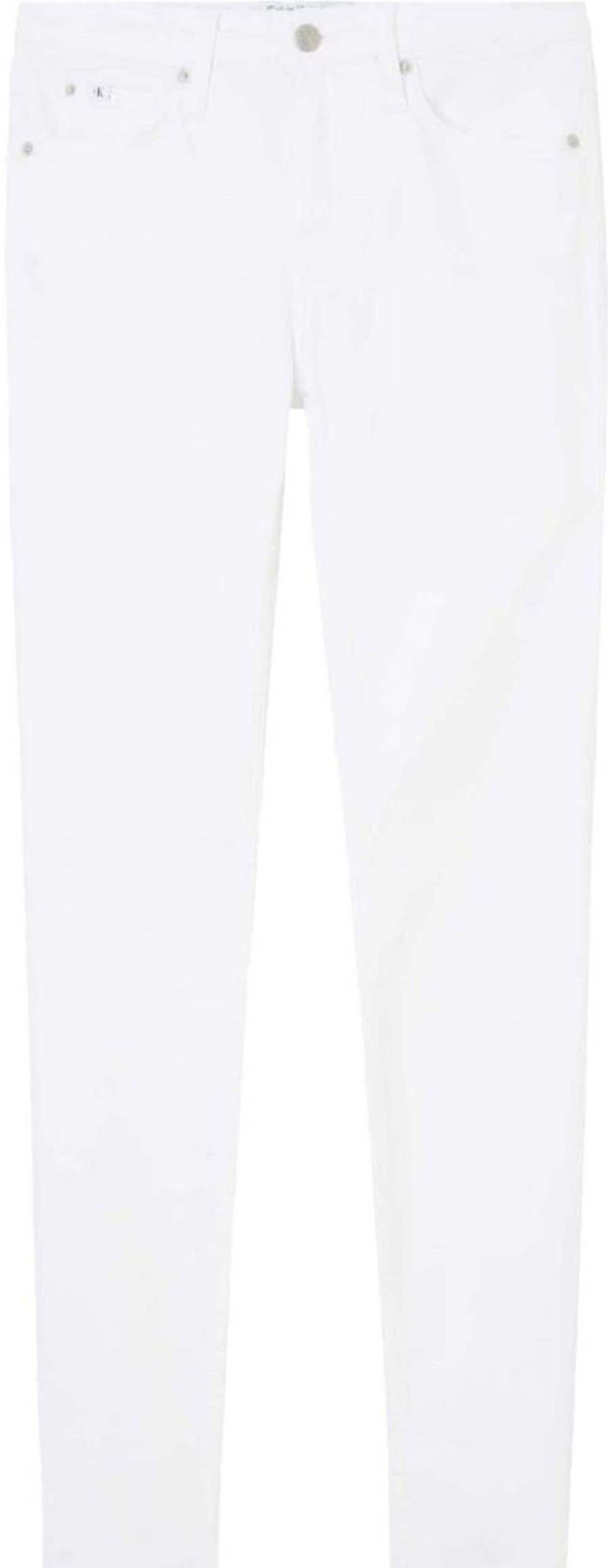 Dames Calvin Klein | Calvin Klein Calvin Klein Jeans Wit Katoen Maat 30 Slim Fit Wit Wit