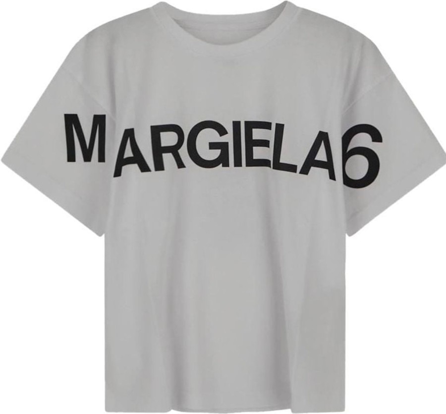 Kids MM6 Maison Margiela Shirts | Mm6 Maison Margiela Logo T-Shirt Wit