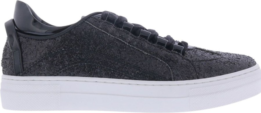 Kids Dsquared2 Sneakers | Dsquared2 551 Low Top Lace Tennis Sneake Zwart