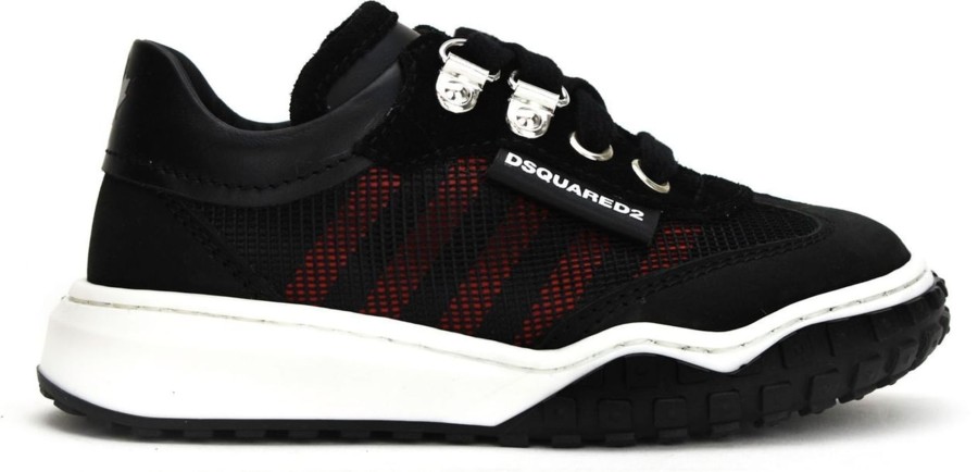 Kids Dsquared2 Sneakers | Dsquared2 Dsquared2 Kinder Unisex Sneakers Zwart Zwart