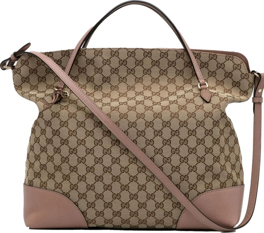 Dames Gucci | Gucci Gg Canvas Bree Satchel Bruin