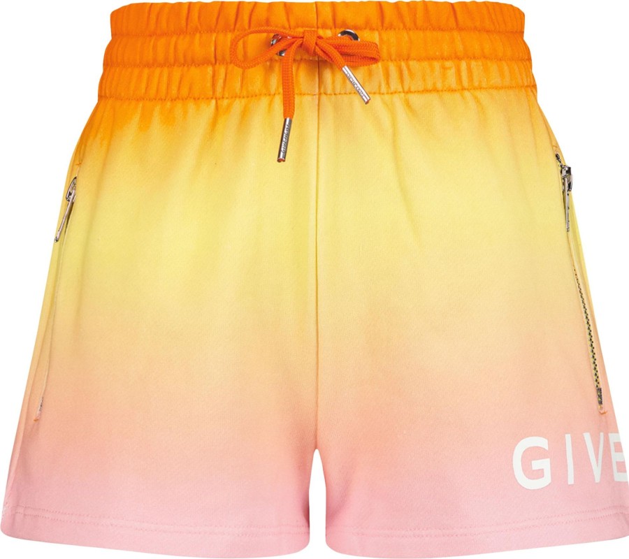 Kids Givenchy Shorts | Givenchy Givenchy Kinder Meisjes Shorts Geel Geel