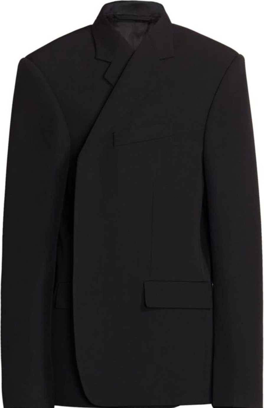 Heren Balenciaga | Balenciaga Balenciaga Vetta Wool Blazer Zwart