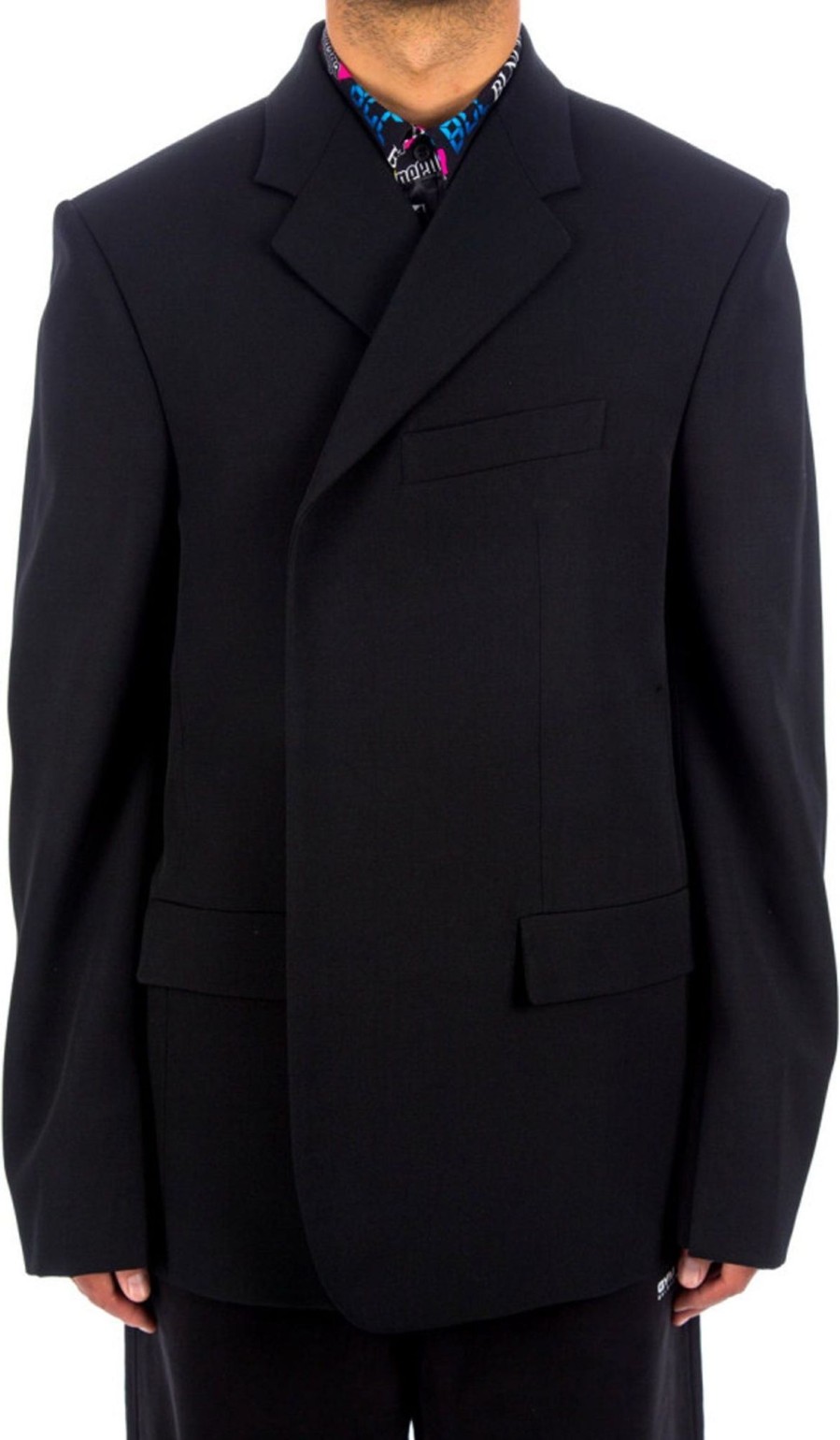 Heren Balenciaga | Balenciaga Balenciaga Vetta Wool Blazer Zwart