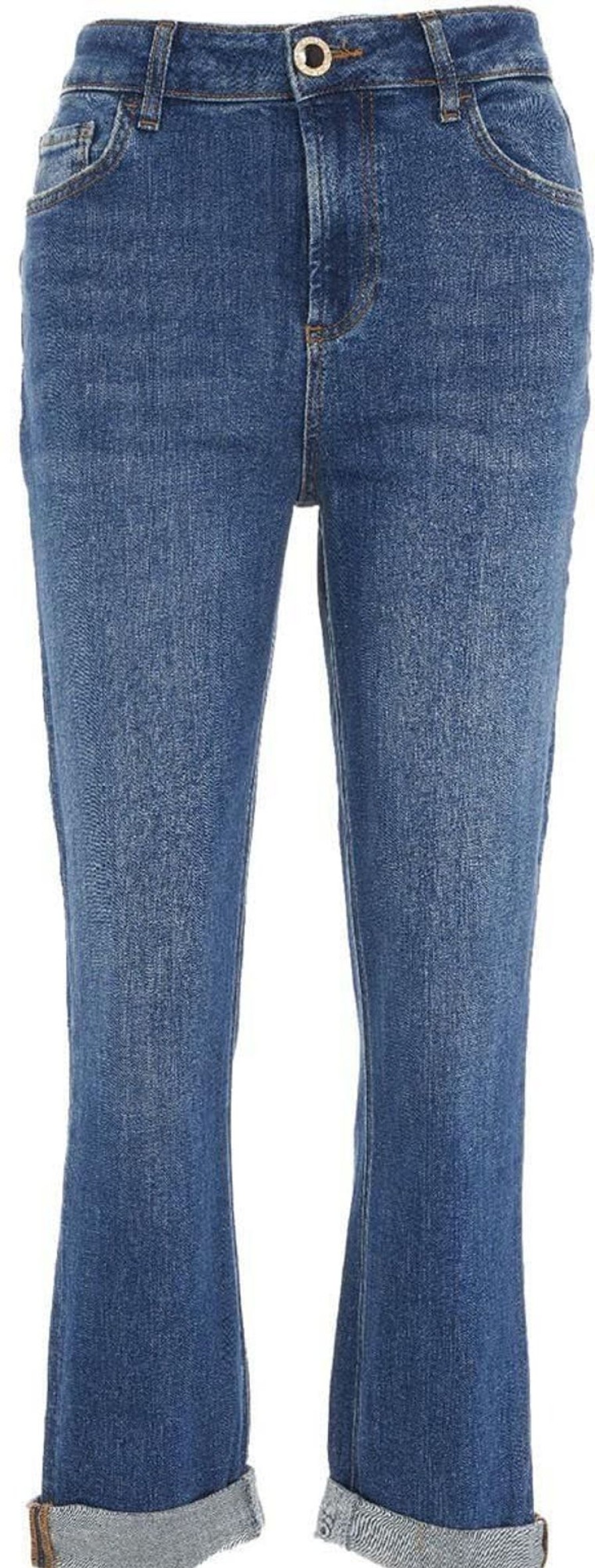 Dames Liu Jo | Liu Jo Straight Leg Jeans Blue Blauw