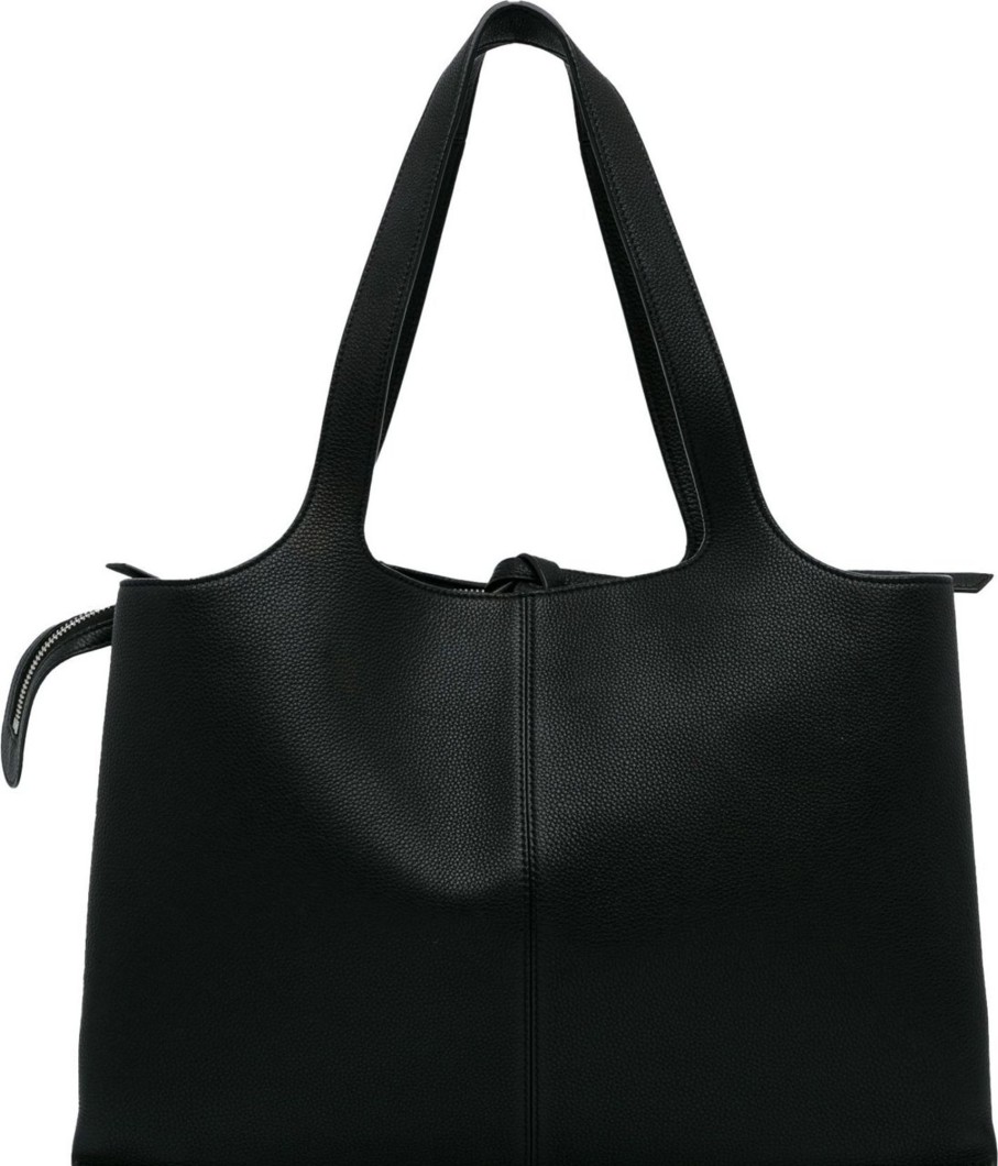 Dames Celine | Celine Leather Trifold Tote Bag Zwart