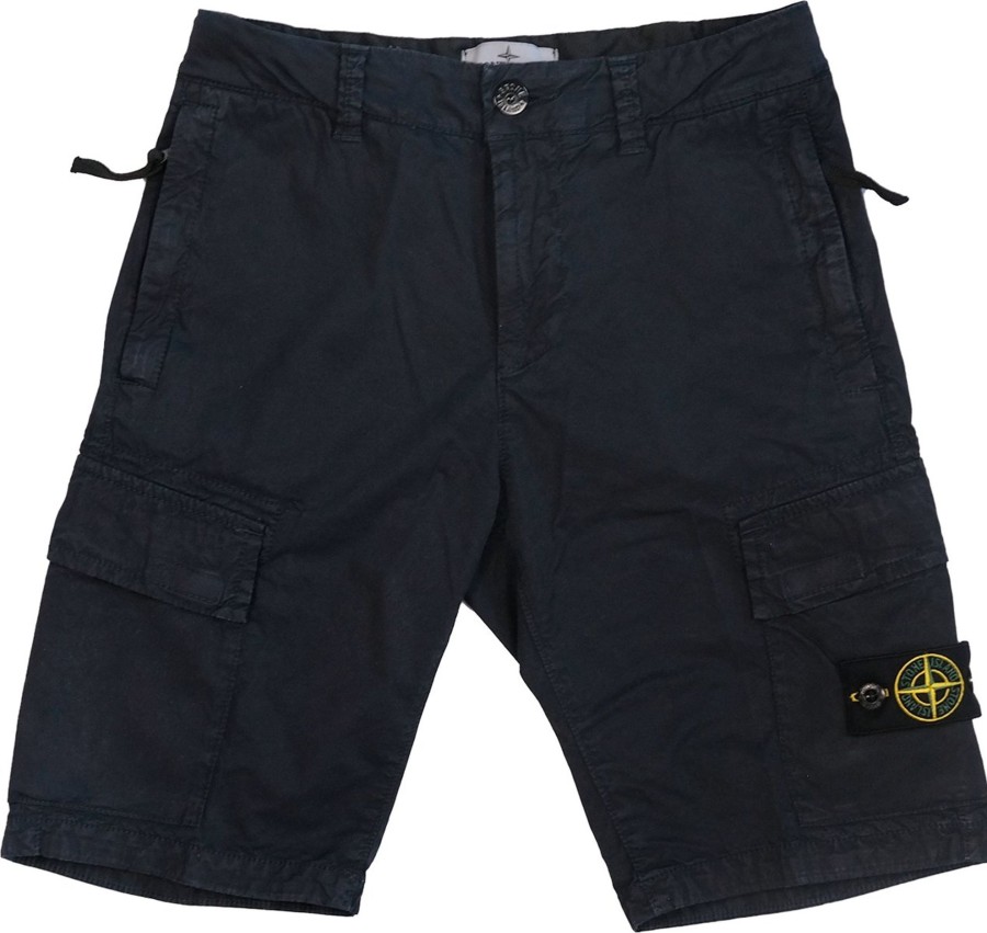 Kids Stone Island Junior Shorts | Stone Island Junior Stone Island Short Tasconi Male Blauw