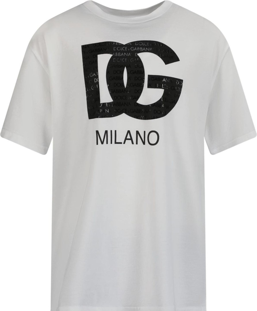 Kids Dolce & Gabbana T-Shirts | Dolce & Gabbana Dolce & Gabbana Kinder T-Shirt Wit Wit