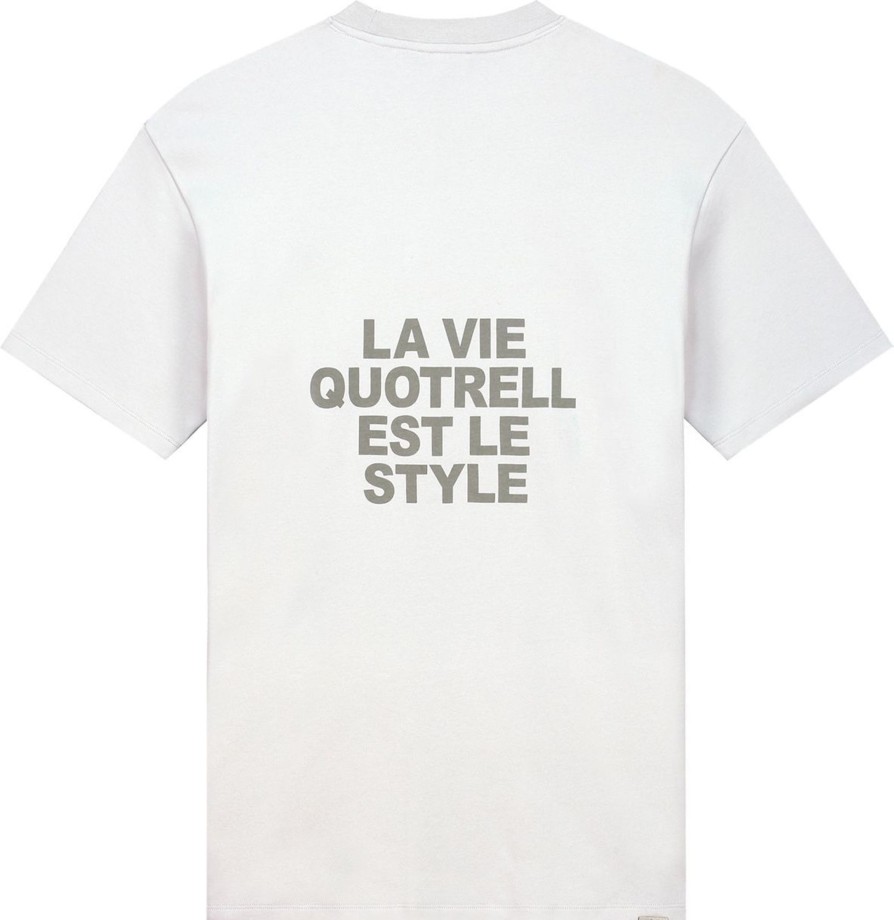 Heren Quotrell | Quotrell La Vie T-Shirt | Cement/Concrete Grijs