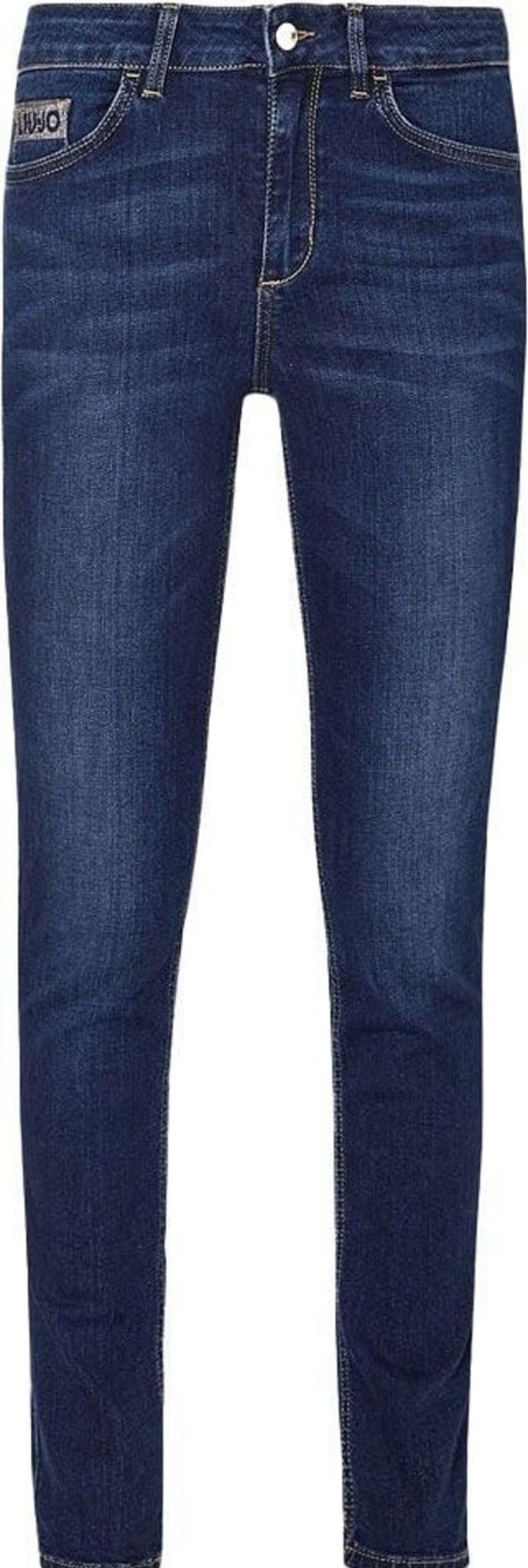 Dames Liu Jo | Liu Jo Bottom Up Denim Dark Blue Skinny Sp Blauw