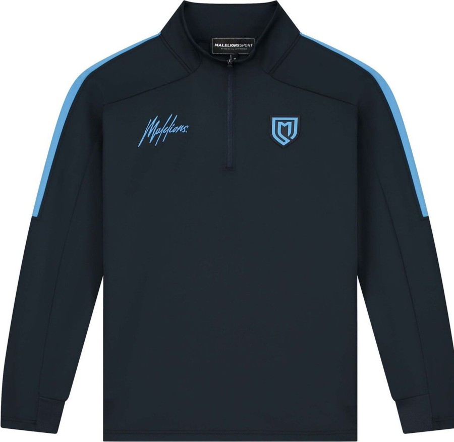 Heren Malelions | Malelions Sport Fielder Quarterzip - Navy/Blu Blauw