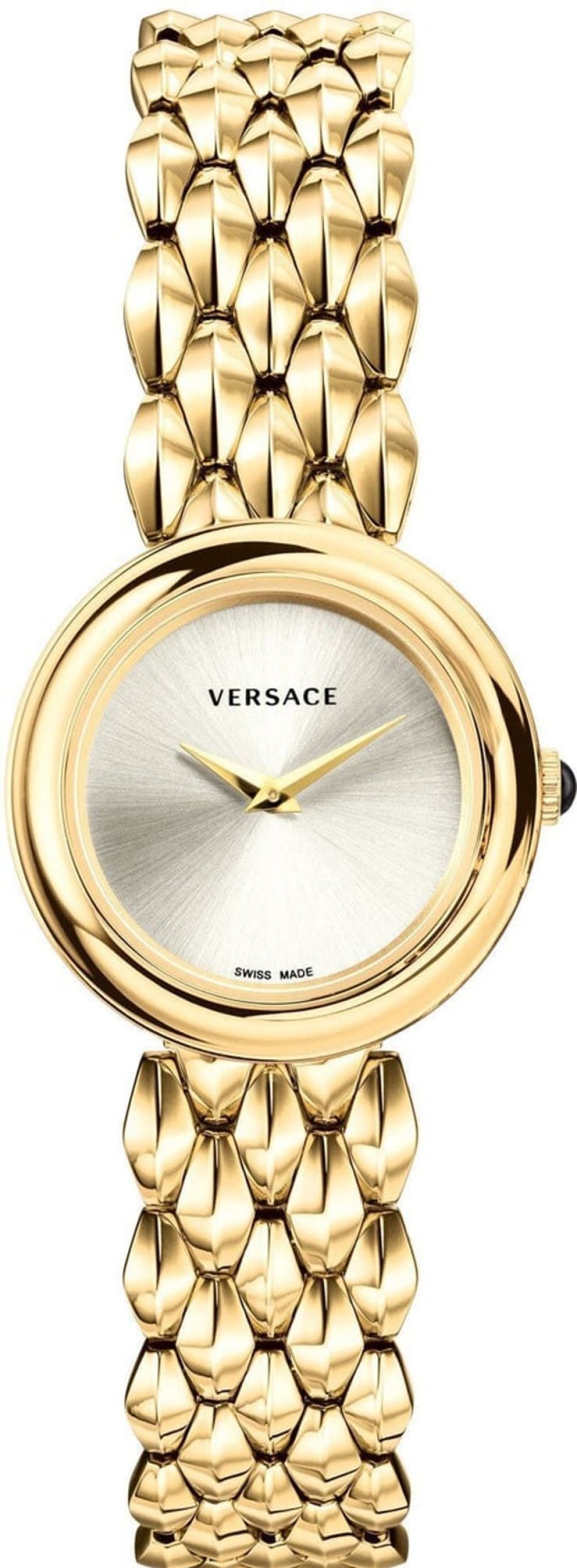 Dames Versace | Versace Vebn00718 V-Flare Dameshorloge 29 Mm Zilver