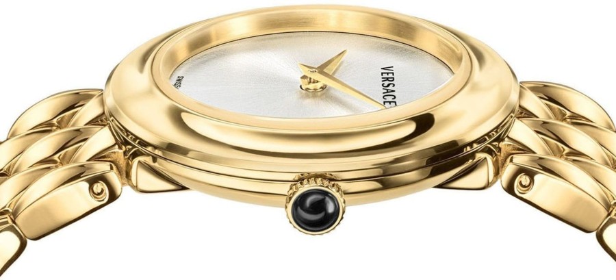 Dames Versace | Versace Vebn00718 V-Flare Dameshorloge 29 Mm Zilver