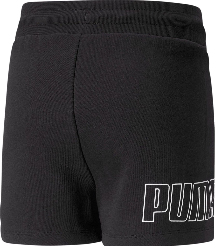 Kids Puma Shorts | Puma Short Kid Power High-Waist 673553.01 Zwart