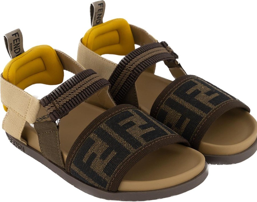 Kids Fendi Sandalen | Fendi Fendi Kinder Jongens Sandalen Bruin Bruin