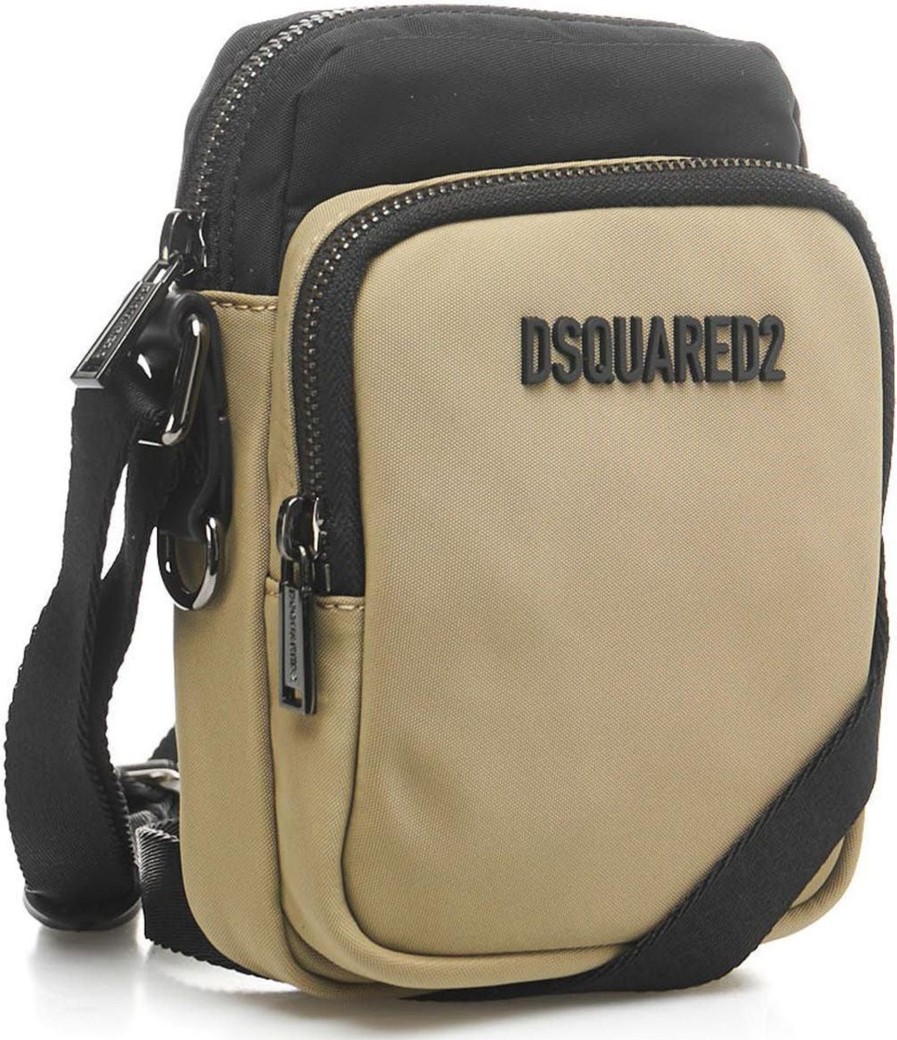 Heren Dsquared2 | Dsquared2 Phone Bag With Logo Groen