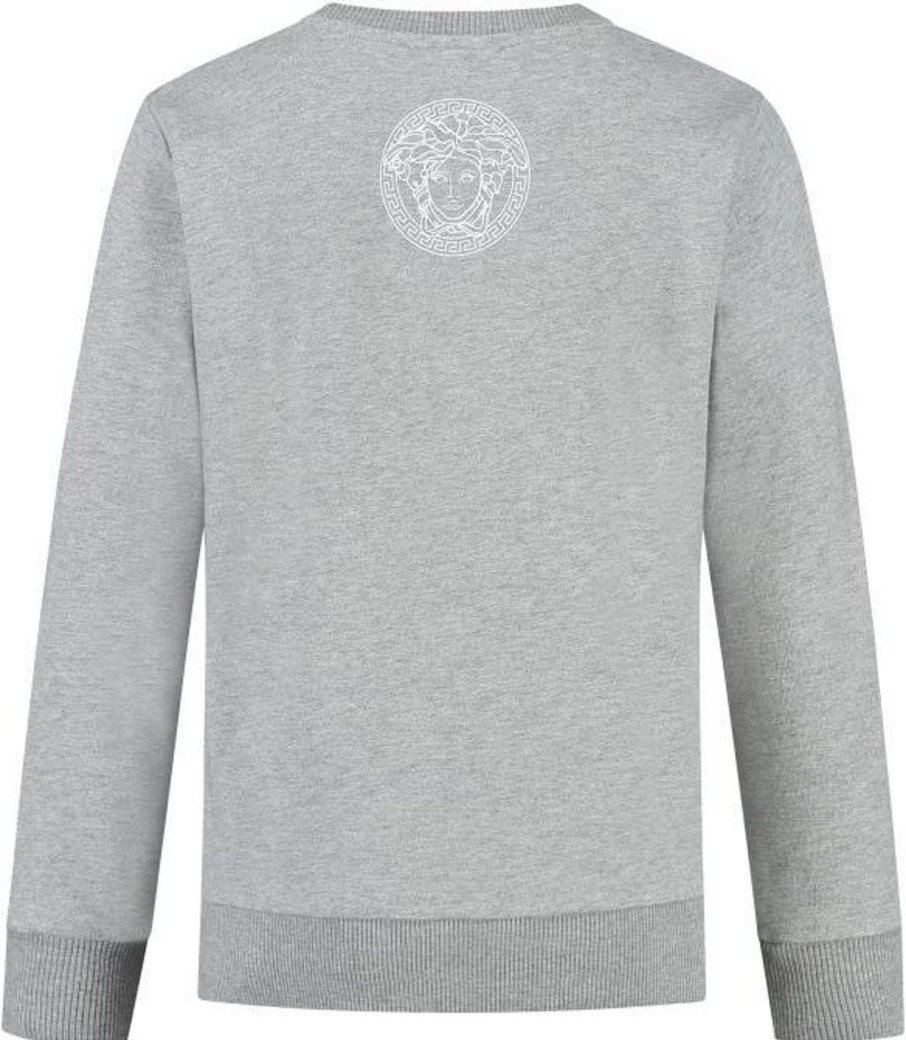 Kids Versace Truien | Versace Sweatshirt Fleece + Logo Print + Medusa Print Grijs