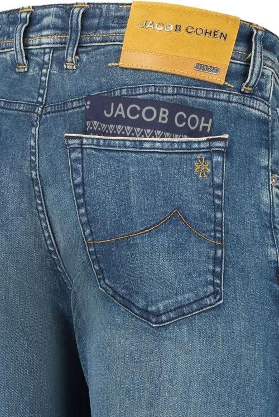 Heren Jacob Cohen | Jacob Cohen Trousers Denim Nick Ltd Blauw