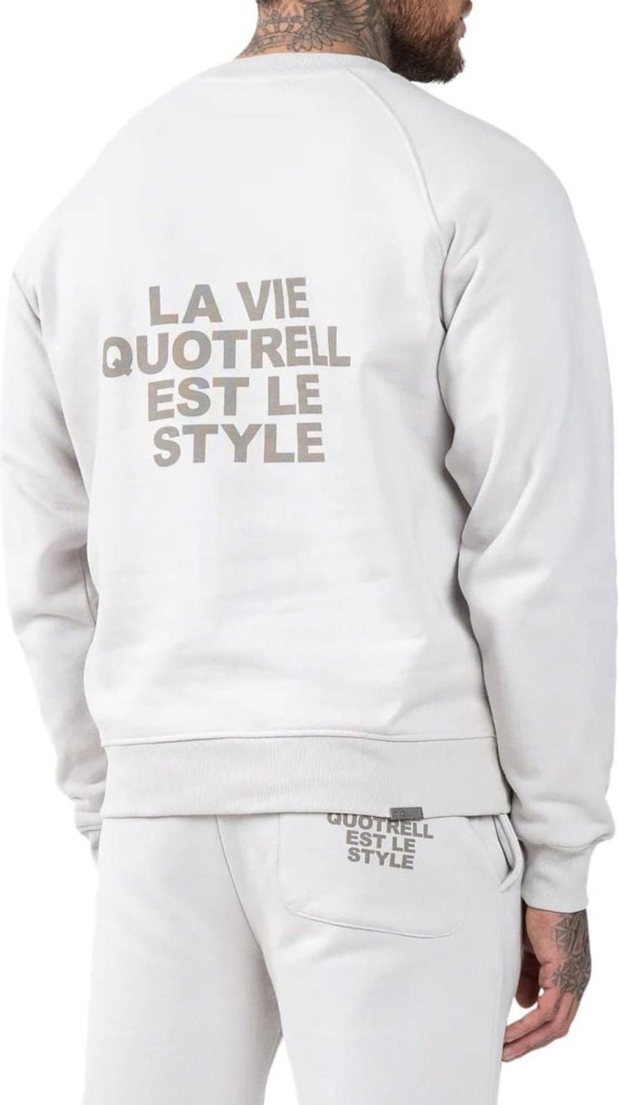 Heren Quotrell | Quotrell La Vie Sweater Heren Gebroken Wit Wit