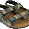 Kids Birkenstock Sandalen | Birkenstock Birkenstock Kinder Jongens Sandalen Army Groen