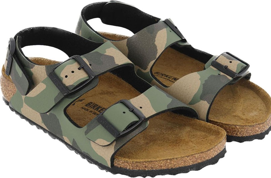 Kids Birkenstock Sandalen | Birkenstock Birkenstock Kinder Jongens Sandalen Army Groen