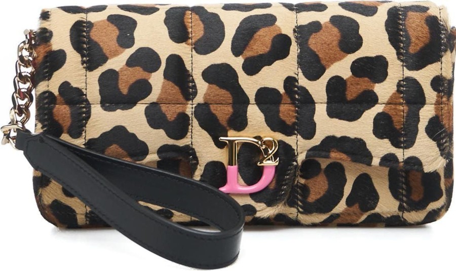 Dames Dsquared2 | Dsquared2 Animal Print Handbag Bruin