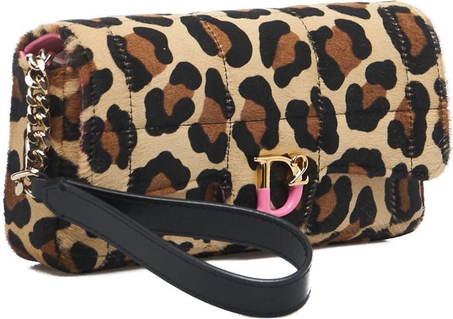 Dames Dsquared2 | Dsquared2 Animal Print Handbag Bruin