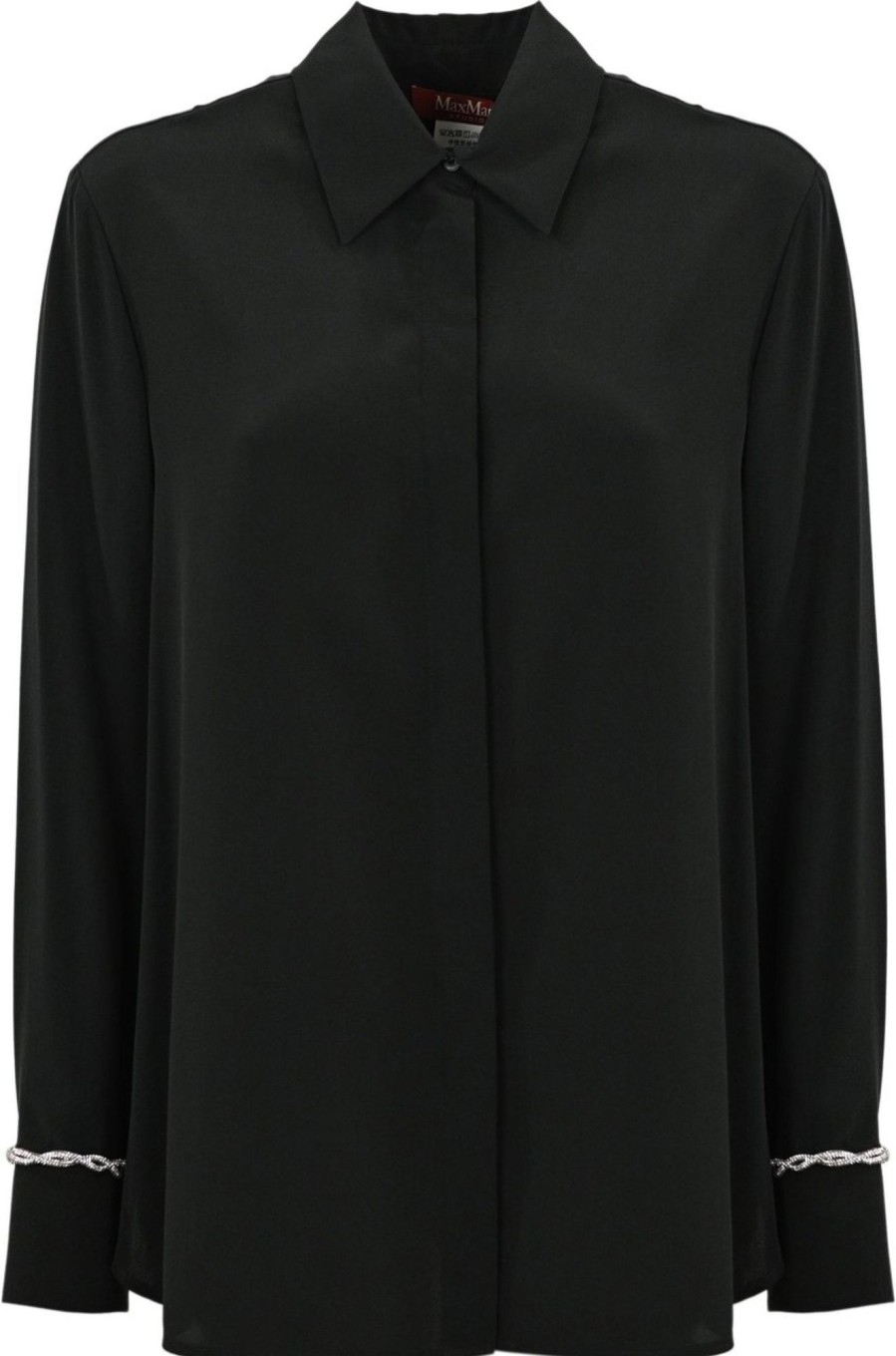 Dames Max Mara | Max Mara Max Mara Studio Shirts Black Zwart