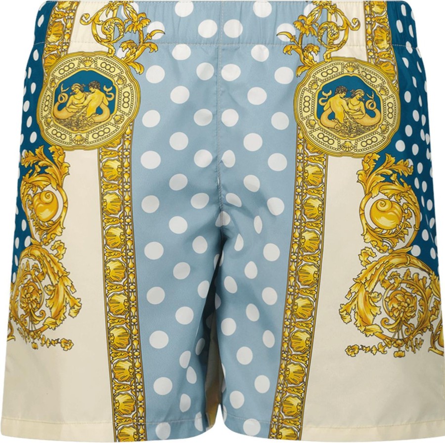 Kids Versace Badkleding | Versace Versace Kinder Jongens Zwemkleding Blauw Blauw