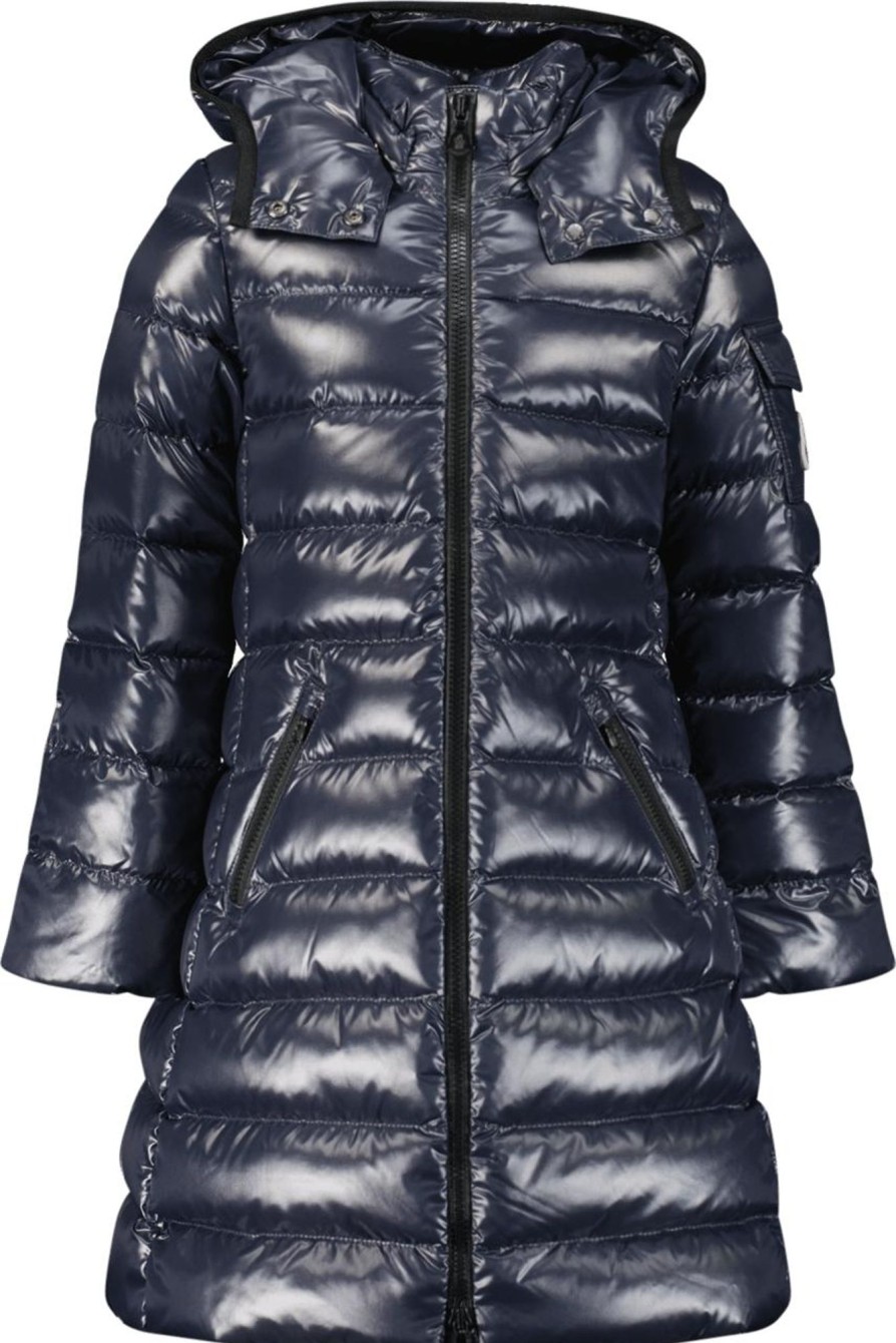 Kids Moncler Tassen | Moncler Moncler Kinder Meisjes Jas Navy Blauw