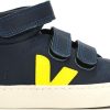 Kids Veja Sneakers | Veja Esplar Mid Sneaker Navy Blauw