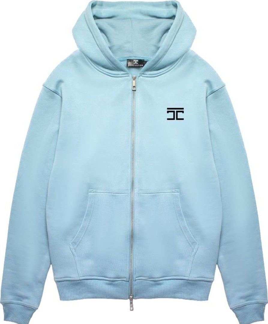 Heren JORCUSTOM | Jorcustom Artist Zipped Hoodie Blue Blauw