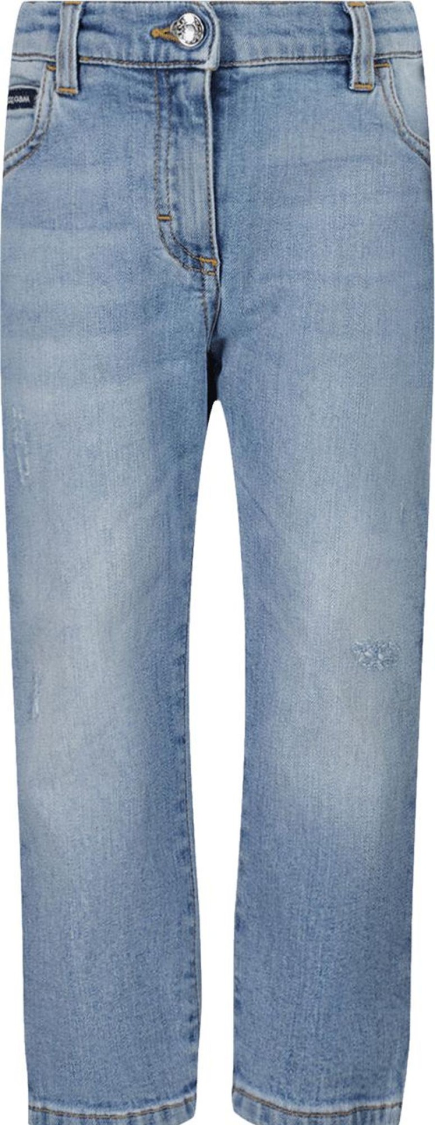 Kids Dolce & Gabbana Broeken | Dolce & Gabbana Dolce & Gabbana Baby Meisjes Broek Jeans Blauw