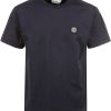 Heren Stone Island | Stone Island T-Shirts And Polos Blue Blauw